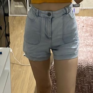 Denim shorts high rise